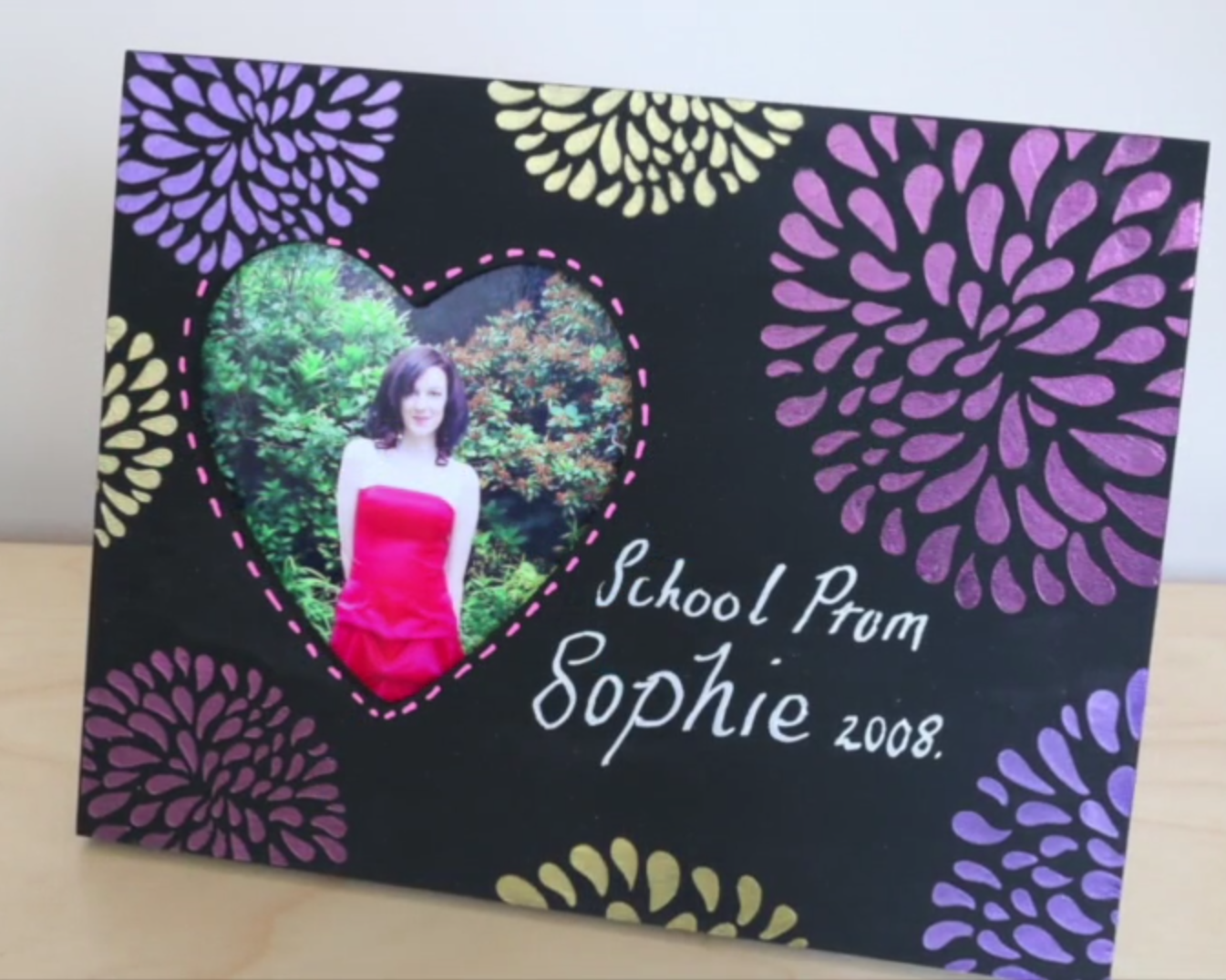 Chalkboard Picture Frame with Bright Accents